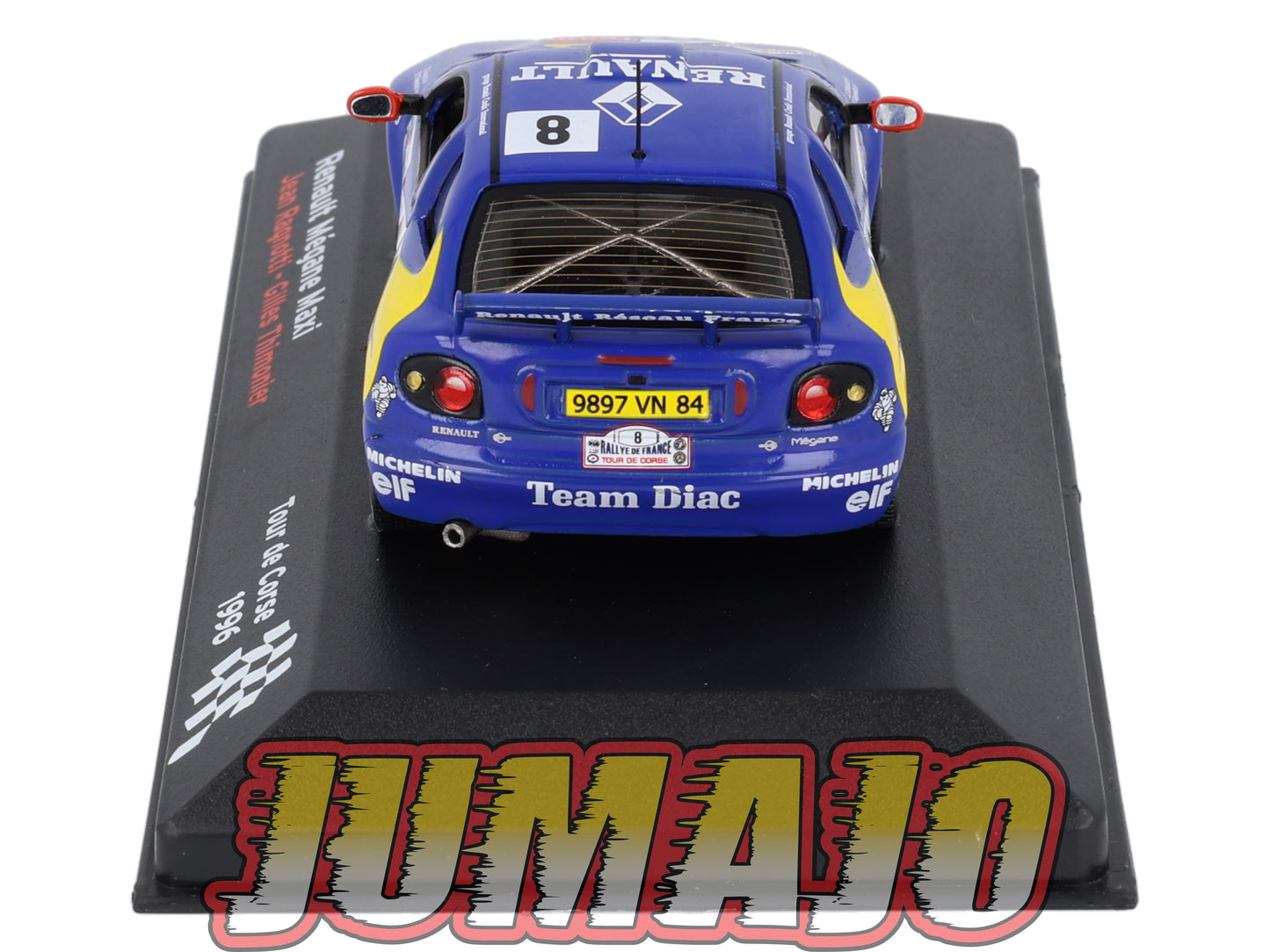 RFR3 voiture 1/43 IXO Rallye Française RENAULT Megane Maxi 1996 #8 J.Ragnotti