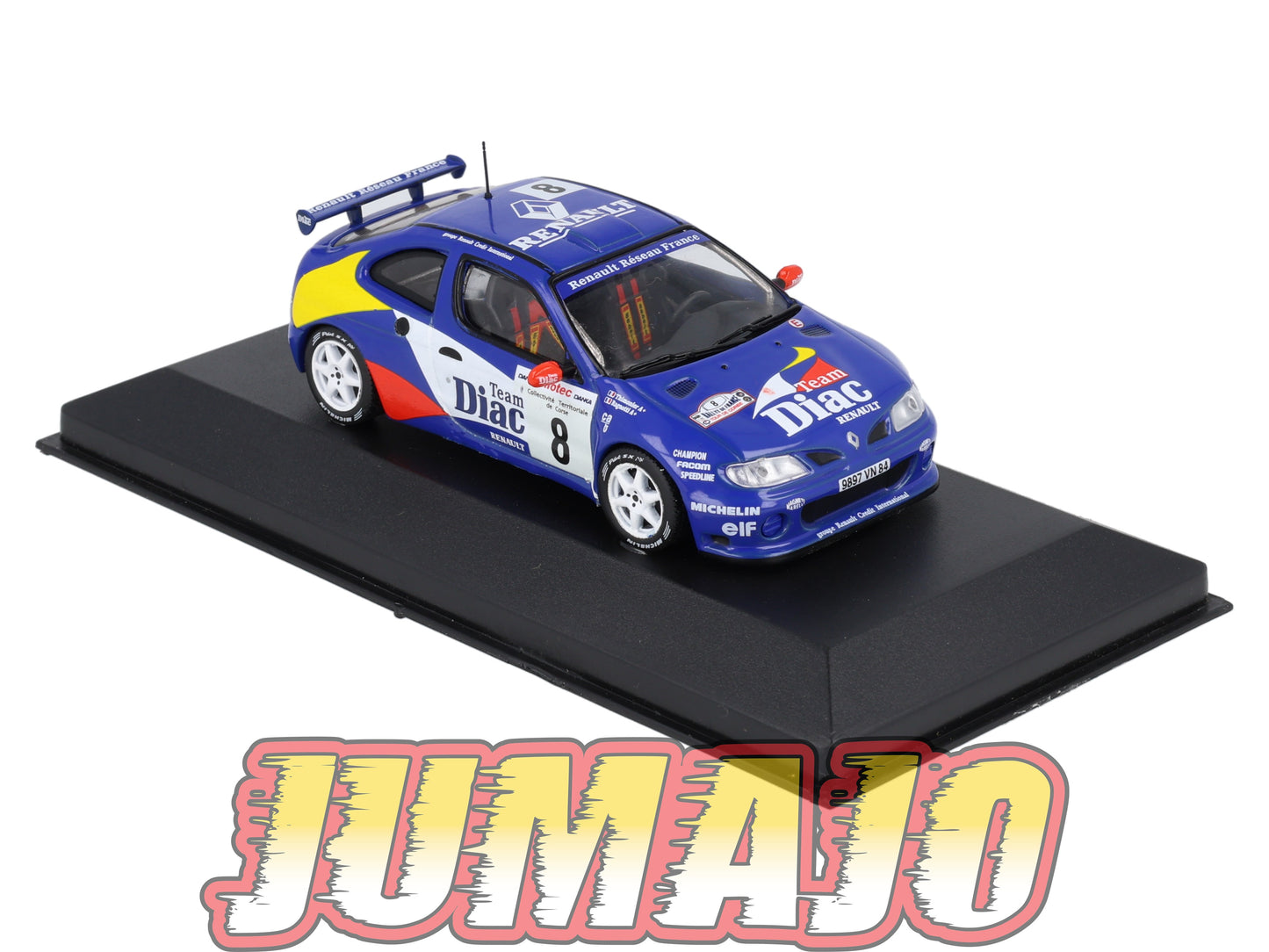 RFR3 voiture 1/43 IXO Rallye Française RENAULT Megane Maxi 1996 #8 J.Ragnotti