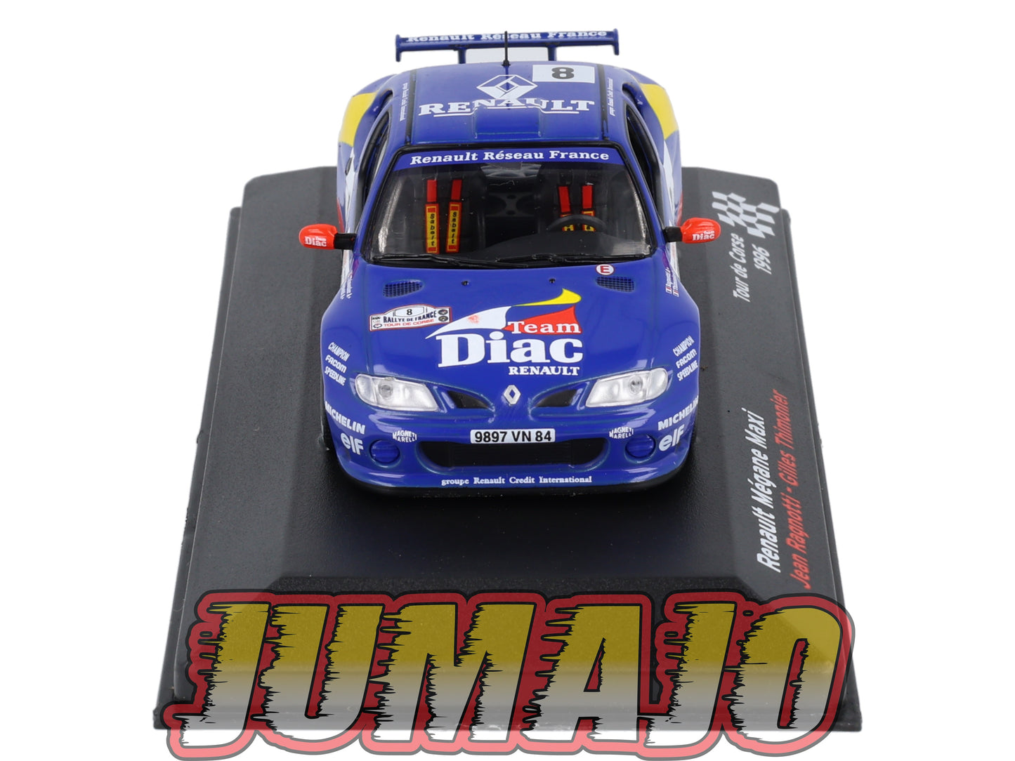 RFR3 voiture 1/43 IXO Rallye Française RENAULT Megane Maxi 1996 #8 J.Ragnotti