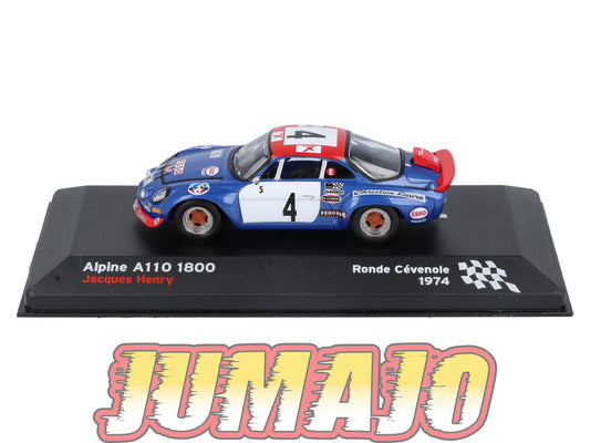 RFR46 voiture 1/43 IXO Altaya Rallye Française ALPINE A110 1800 1974 #4 J.Henry