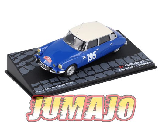 RIT49 Voiture 1/43 IXO Altaya Rallye : CITROEN DS 21 Monte Carlo 1966 #195 P.Toivonen