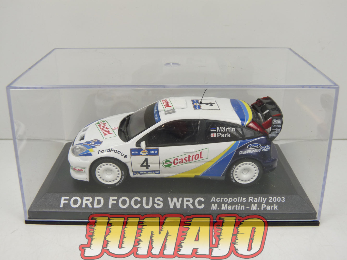 RCA8 voiture 1/43 IXO Altaya Rallye : FORD Focus WRC #4 2003 M.Martin