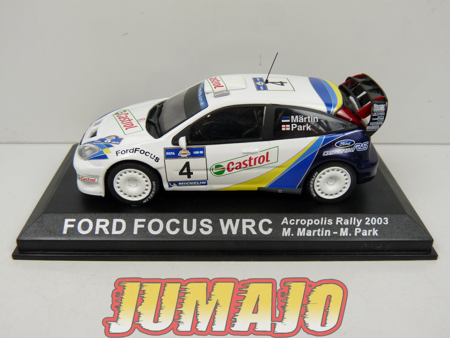 RCA8 voiture 1/43 IXO Altaya Rallye : FORD Focus WRC #4 2003 M.Martin