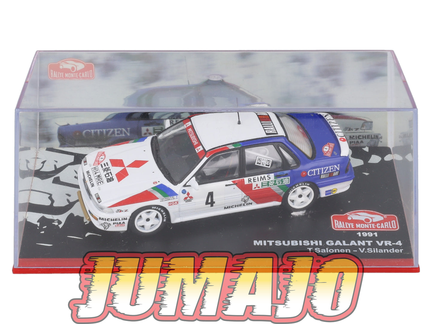 RMC112 Voiture 1/43 IXO Altaya Rallye Monte-carlo MITSUBISHI Galant VR4 1991 #4 T.Salonen
