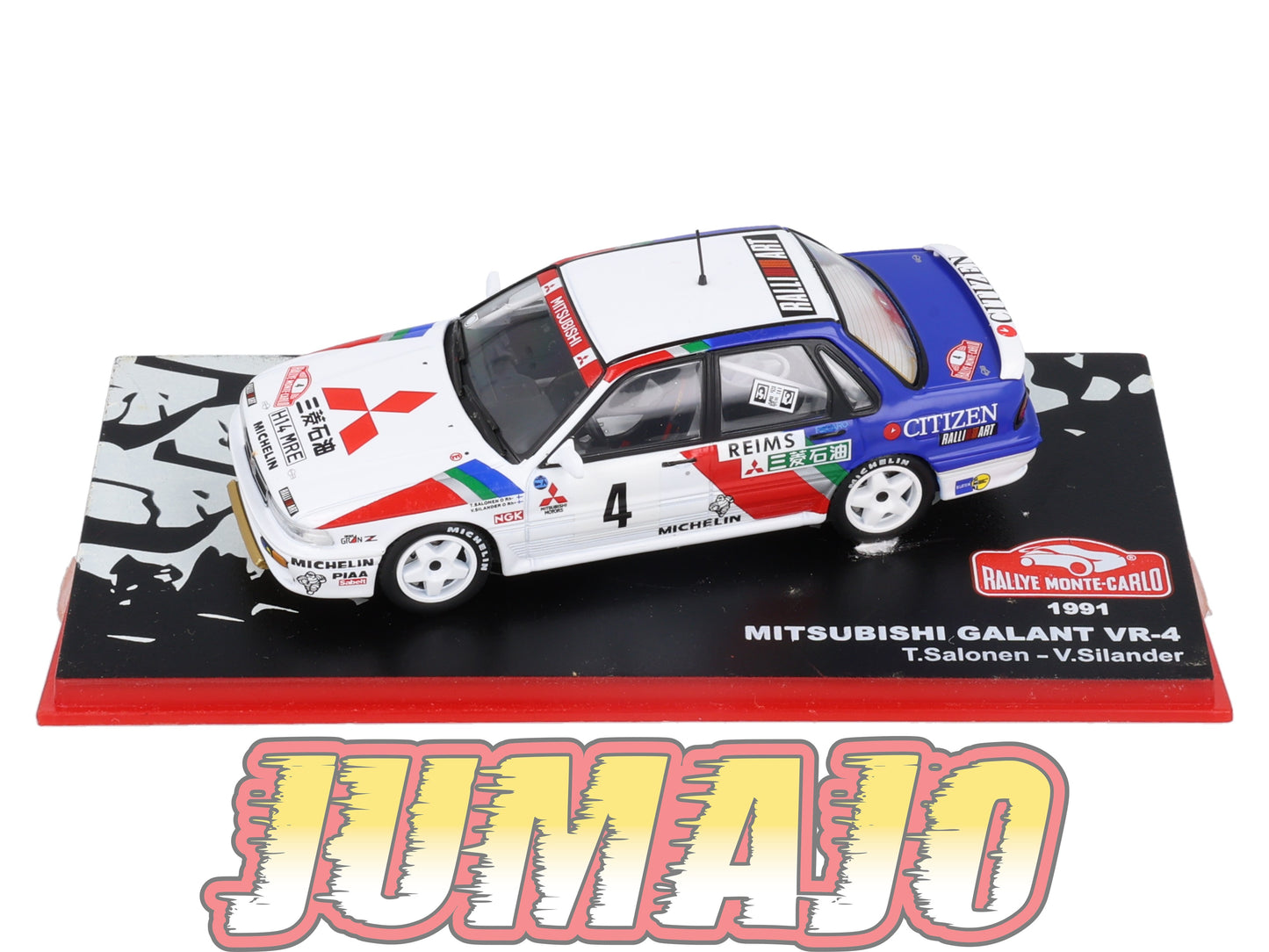 RMC112 Voiture 1/43 IXO Altaya Rallye Monte-carlo MITSUBISHI Galant VR4 1991 #4 T.Salonen