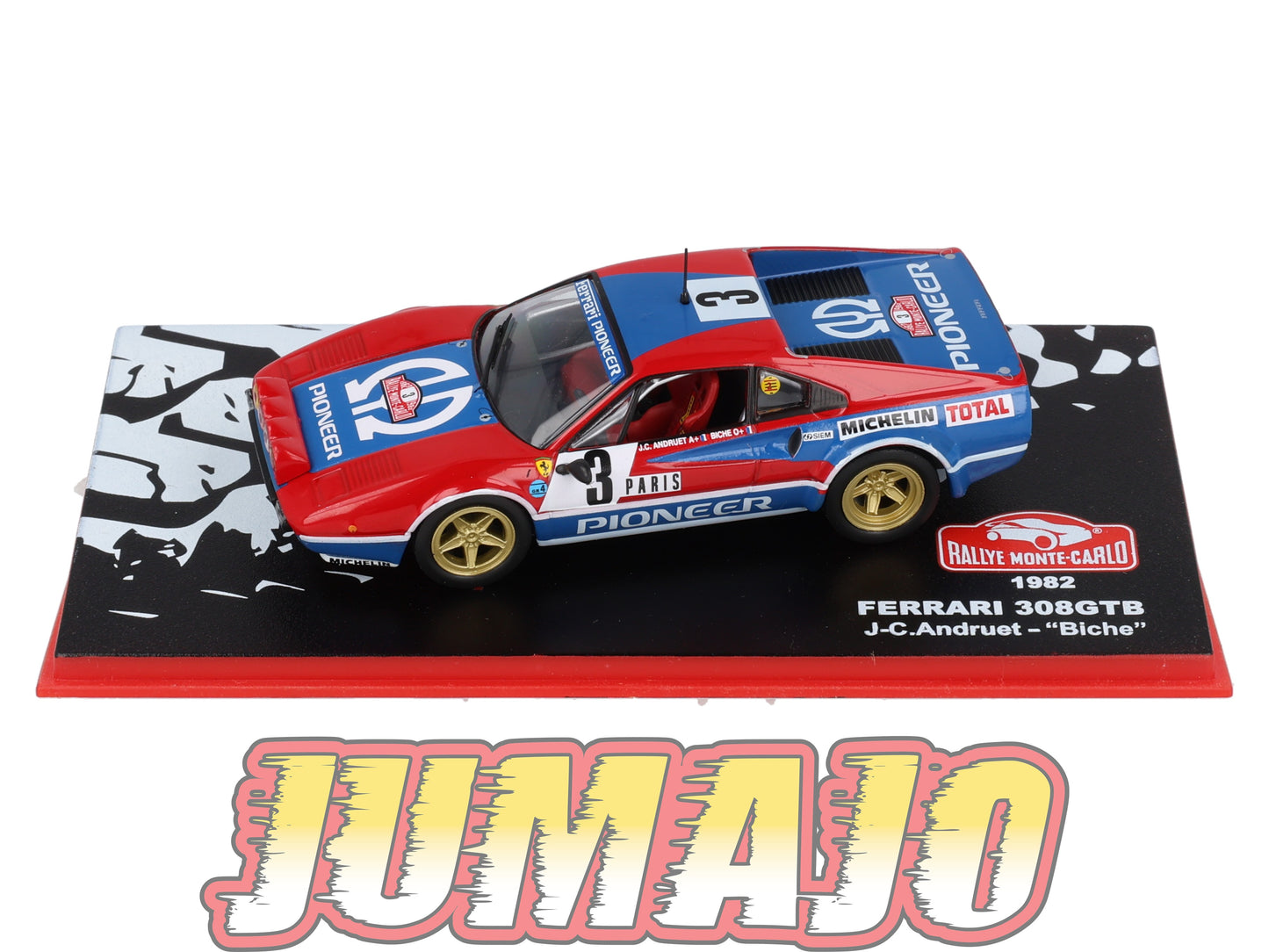 RMC11 Voiture 1/43 IXO Altaya Rallye Monte-carlo FERRARI 308GTB 1982 #3 J.Andruet