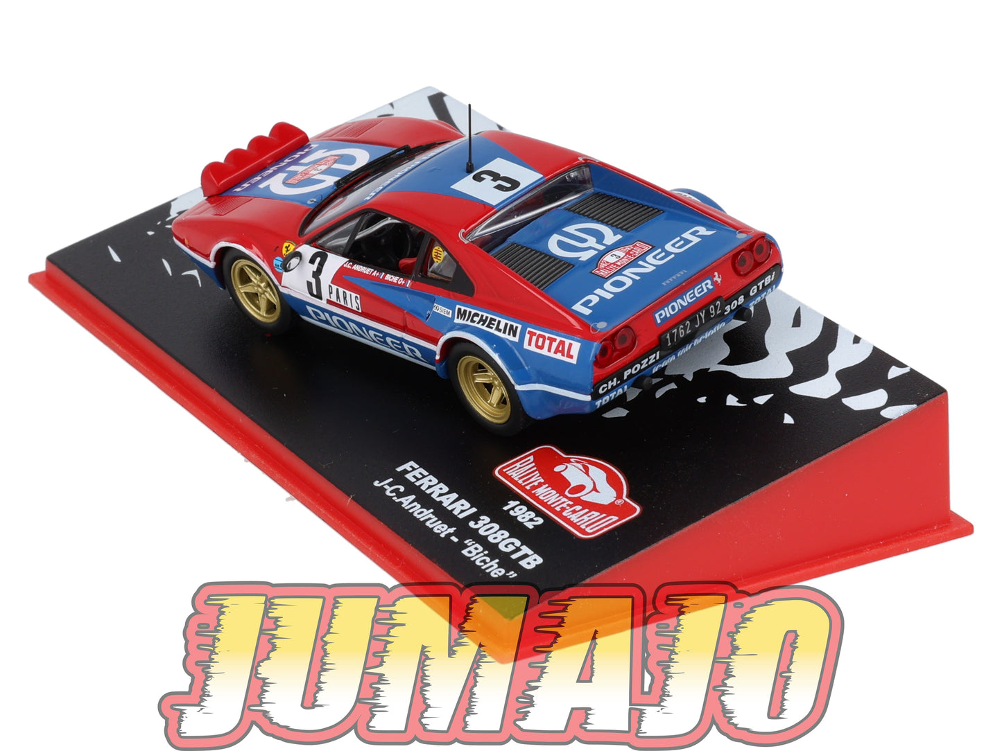 RMC11 Voiture 1/43 IXO Altaya Rallye Monte-carlo FERRARI 308GTB 1982 #3 J.Andruet