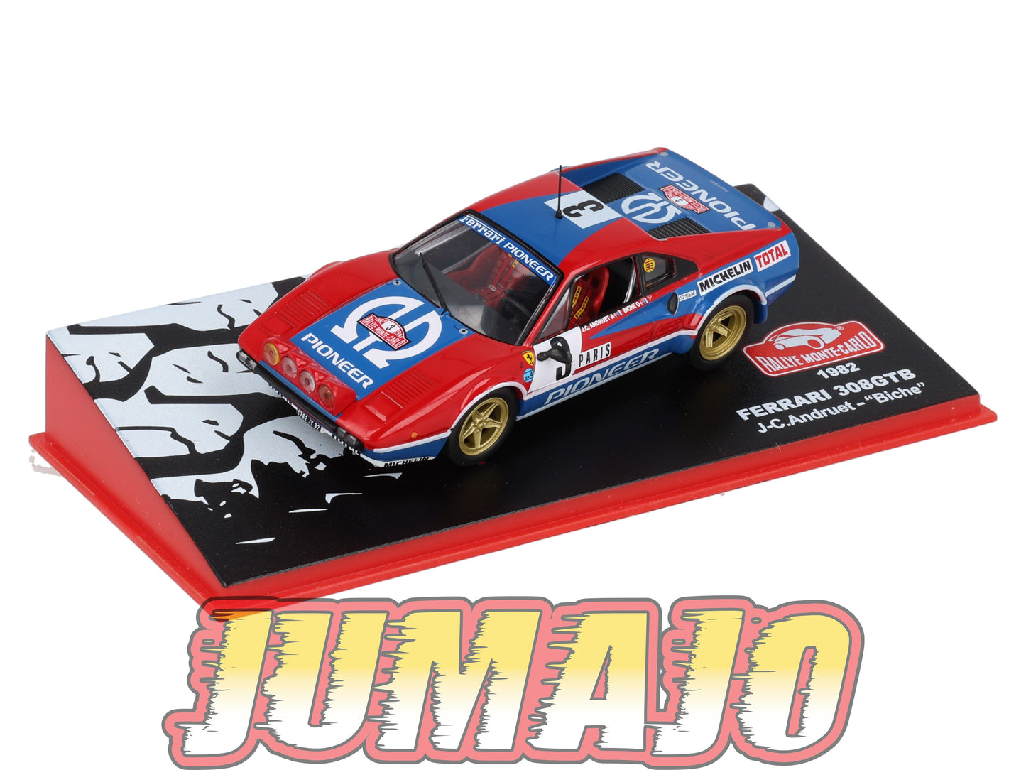 RMC11 Voiture 1/43 IXO Altaya Rallye Monte-carlo FERRARI 308GTB 1982 #3 J.Andruet