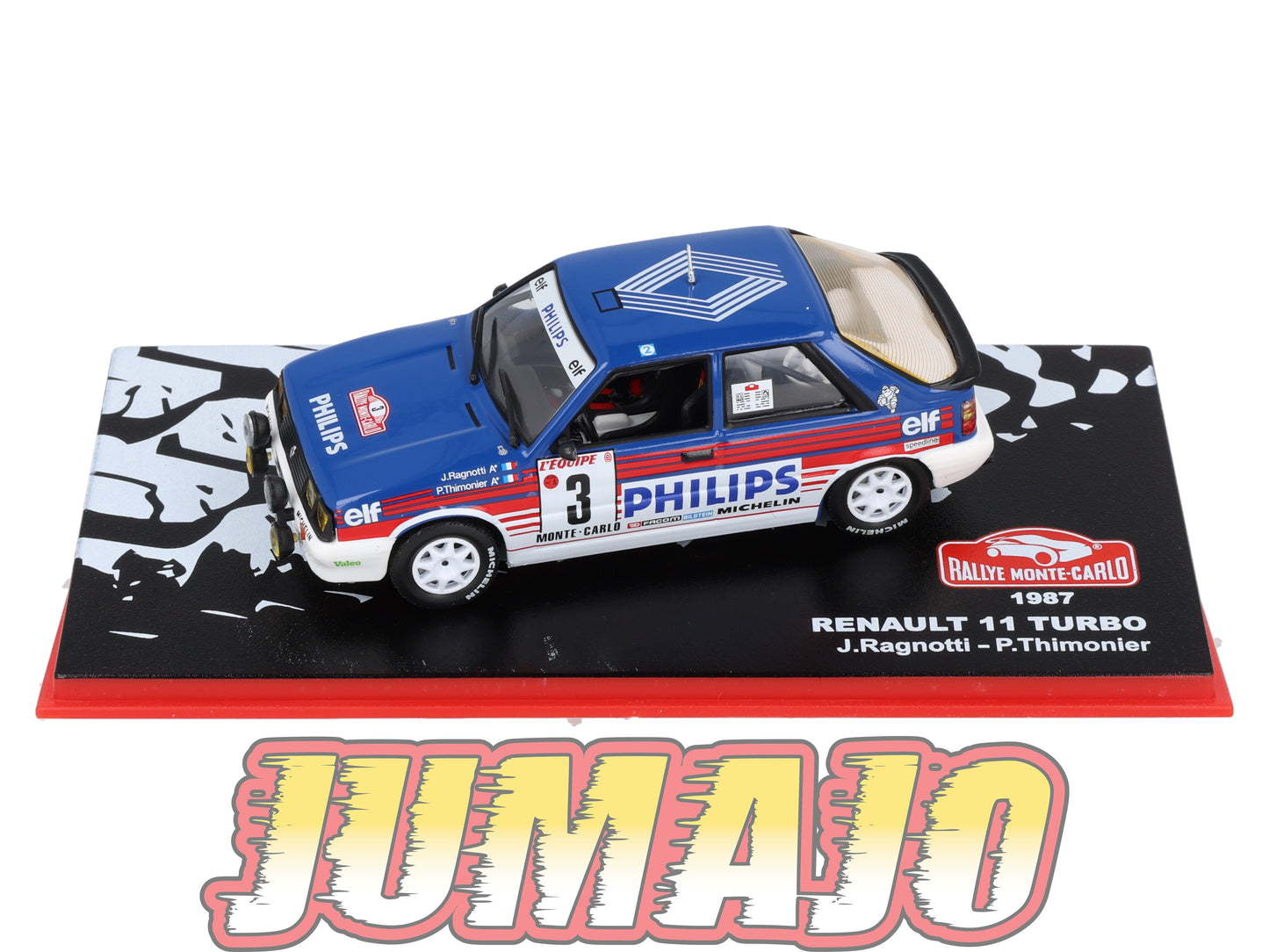 RMC13 Voiture 1/43 IXO Altaya Rallye Monte-Carlo RENAULT 11 Turbo 1987 #3 J.Ragnotti