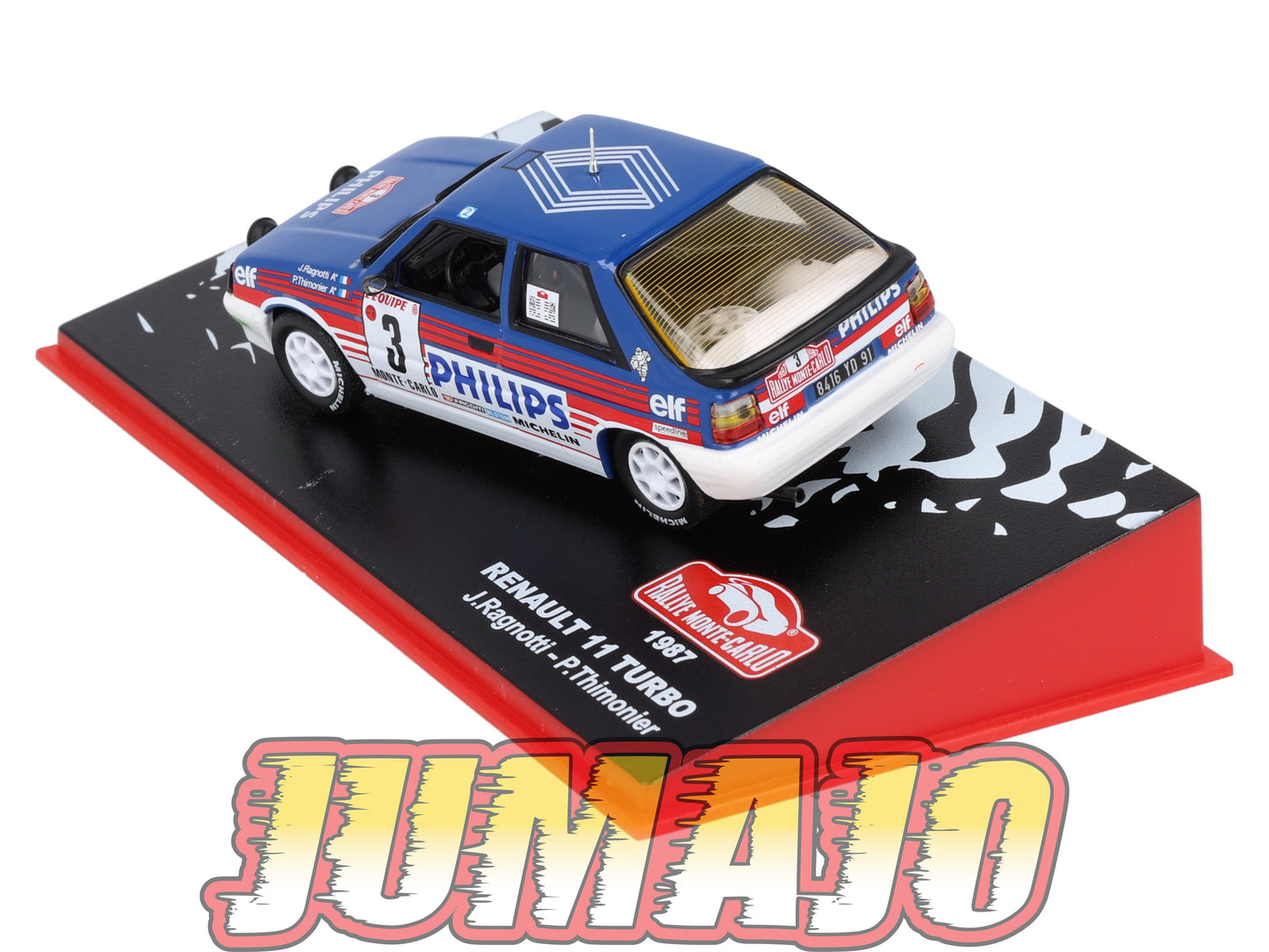 RMC13 Voiture 1/43 IXO Altaya Rallye Monte-Carlo RENAULT 11 Turbo 1987 #3 J.Ragnotti