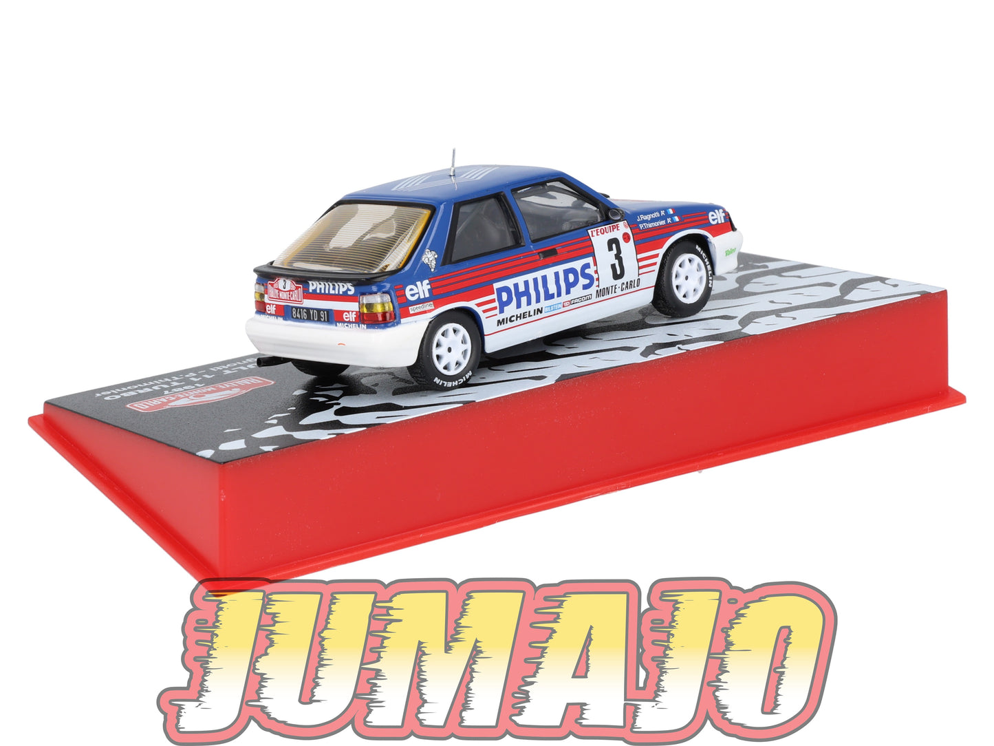 RMC13 Voiture 1/43 IXO Altaya Rallye Monte-Carlo RENAULT 11 Turbo 1987 #3 J.Ragnotti