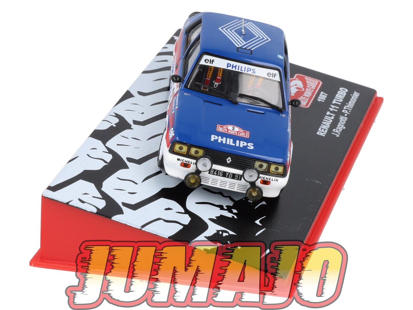RMC13 Voiture 1/43 IXO Altaya Rallye Monte-Carlo RENAULT 11 Turbo 1987 #3 J.Ragnotti