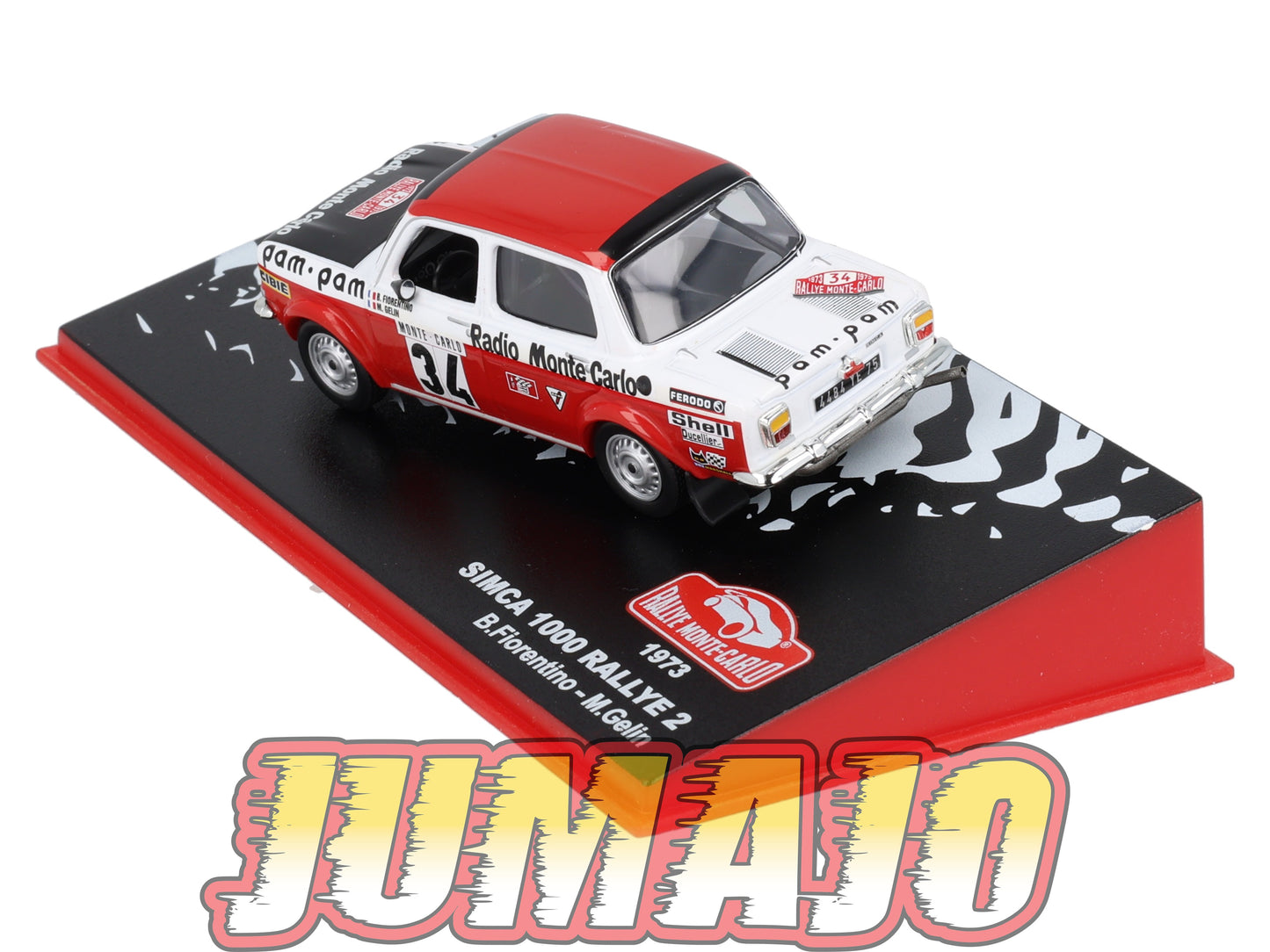RMC18 Voiture 1/43 IXO Altaya Rallye Monte-carlo SIMCA 1000 Rallye2 1973 #34 B.Fiorentino