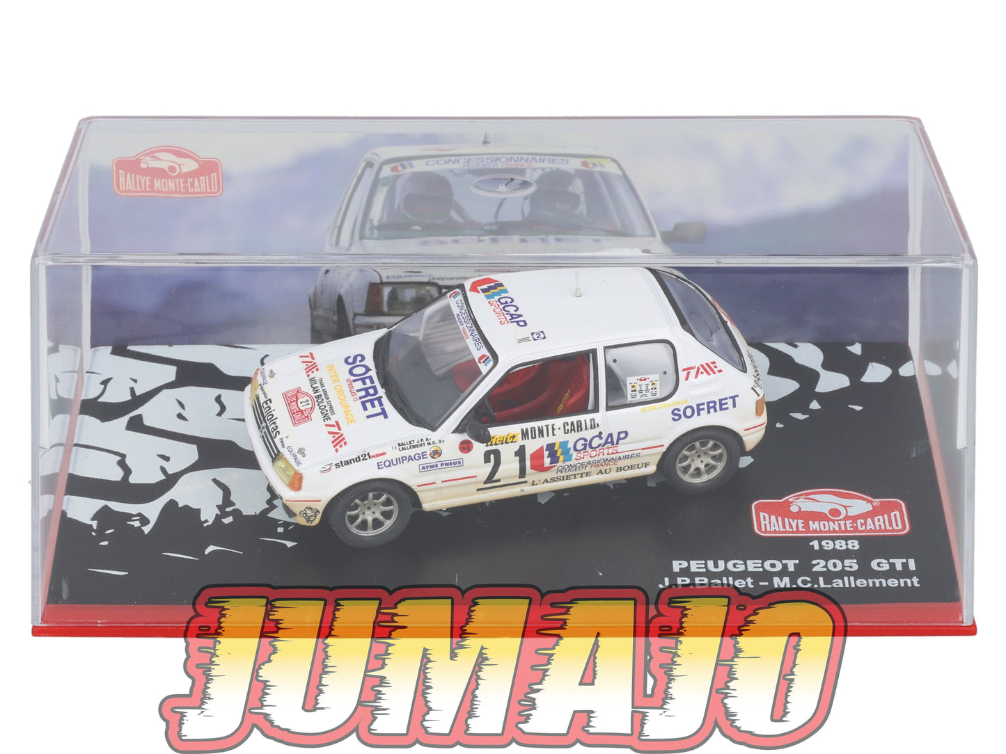 RMC19 Voiture 1/43 IXO Altaya Rallye monte-carlo PEUGEOT 205 GTI 1988 #21 Ballet