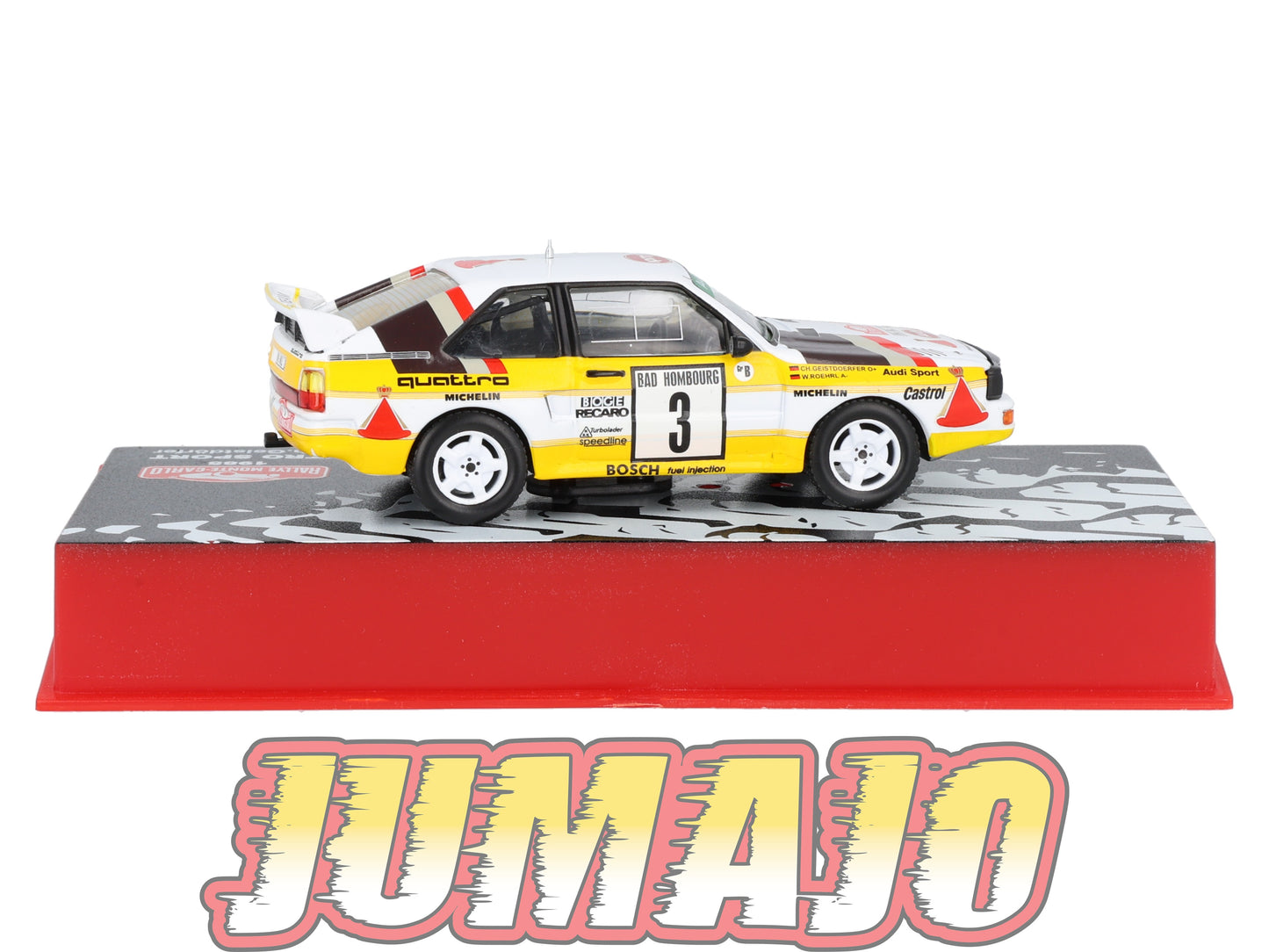 RMC23 Voiture 1/43 IXO Altaya Rallye Monte-carlo AUDI Quattro Sport #3 W.Röhrl 1985