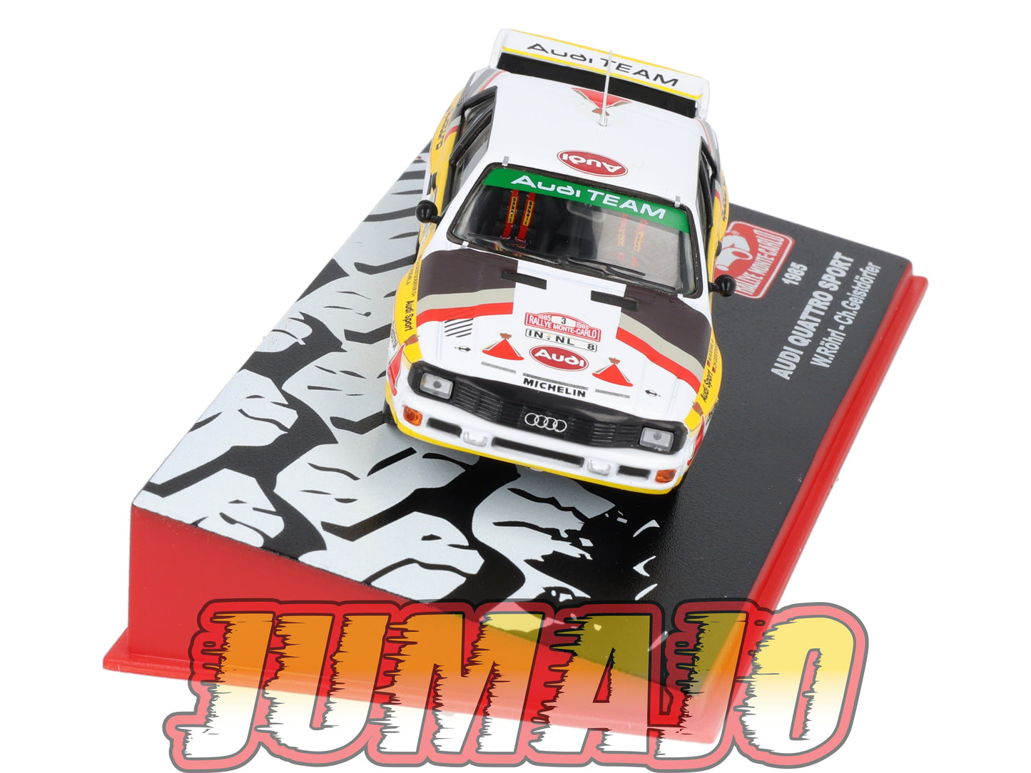 RMC23 Voiture 1/43 IXO Altaya Rallye Monte-carlo AUDI Quattro Sport #3 W.Röhrl 1985