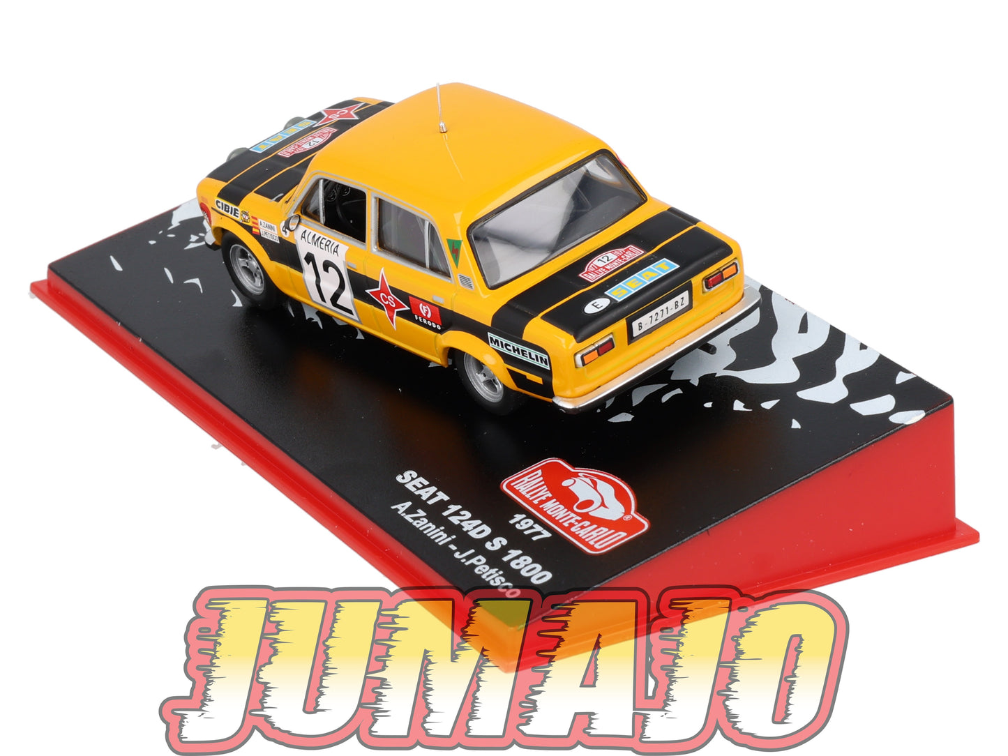 RMC25 Voiture 1/43 IXO Altaya RallyeMonte Carlo SEAT 124D S 1800 1977 #12 A.Zanini
