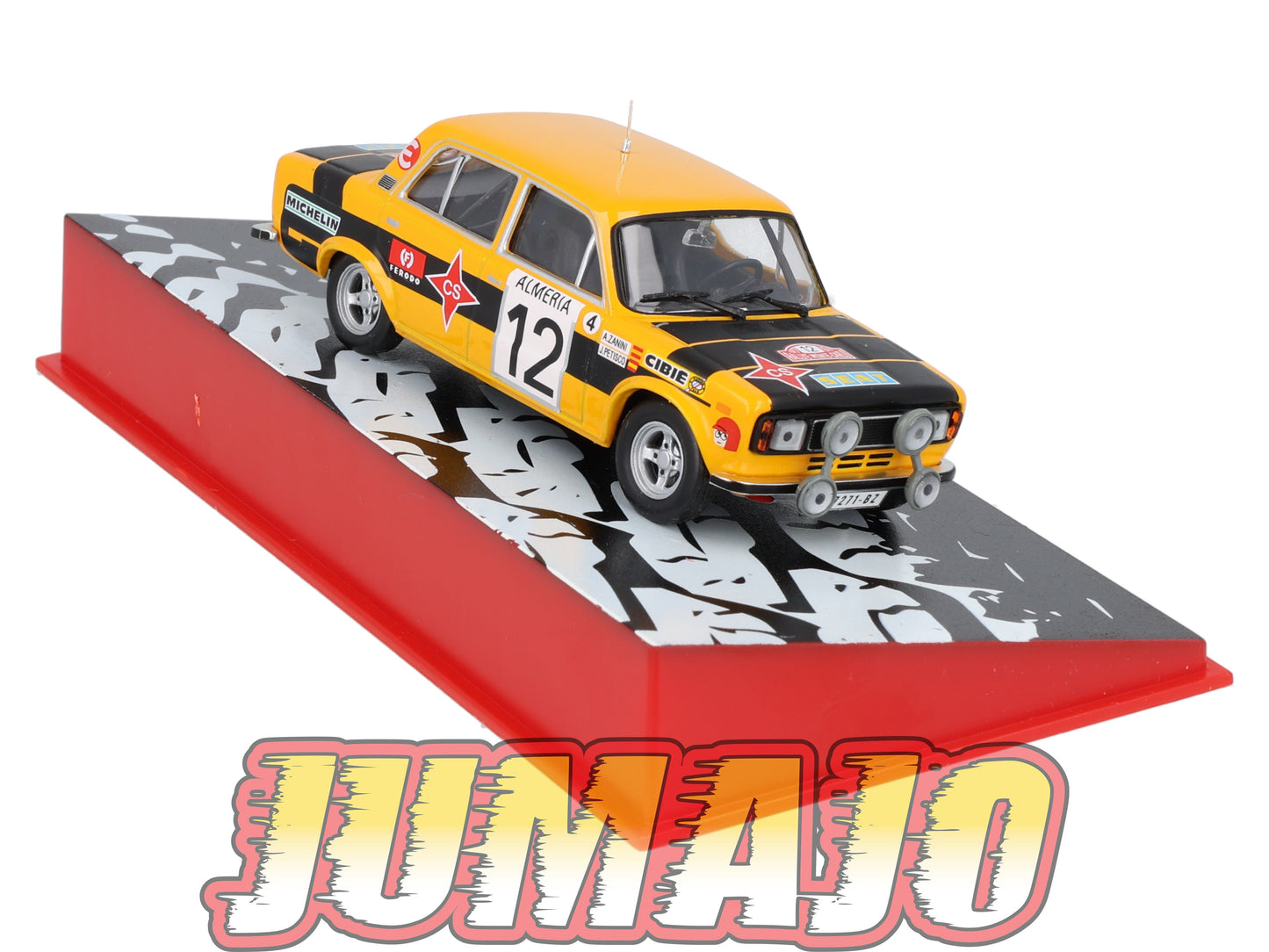 RMC25 Voiture 1/43 IXO Altaya RallyeMonte Carlo SEAT 124D S 1800 1977 #12 A.Zanini