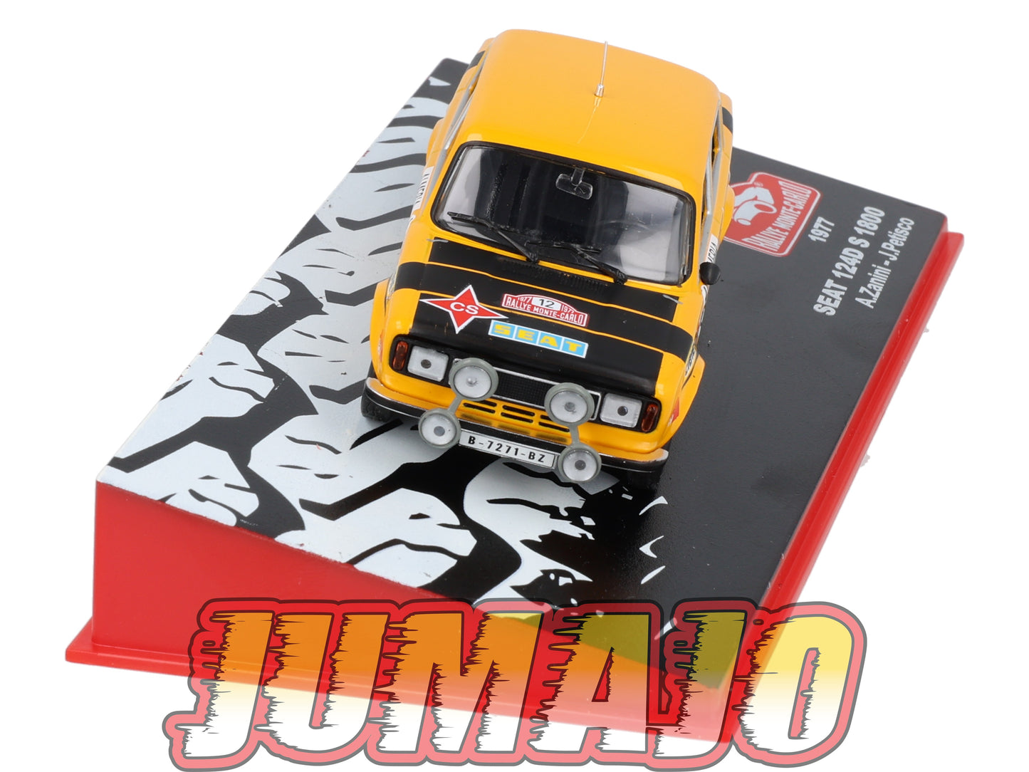 RMC25 Voiture 1/43 IXO Altaya RallyeMonte Carlo SEAT 124D S 1800 1977 #12 A.Zanini