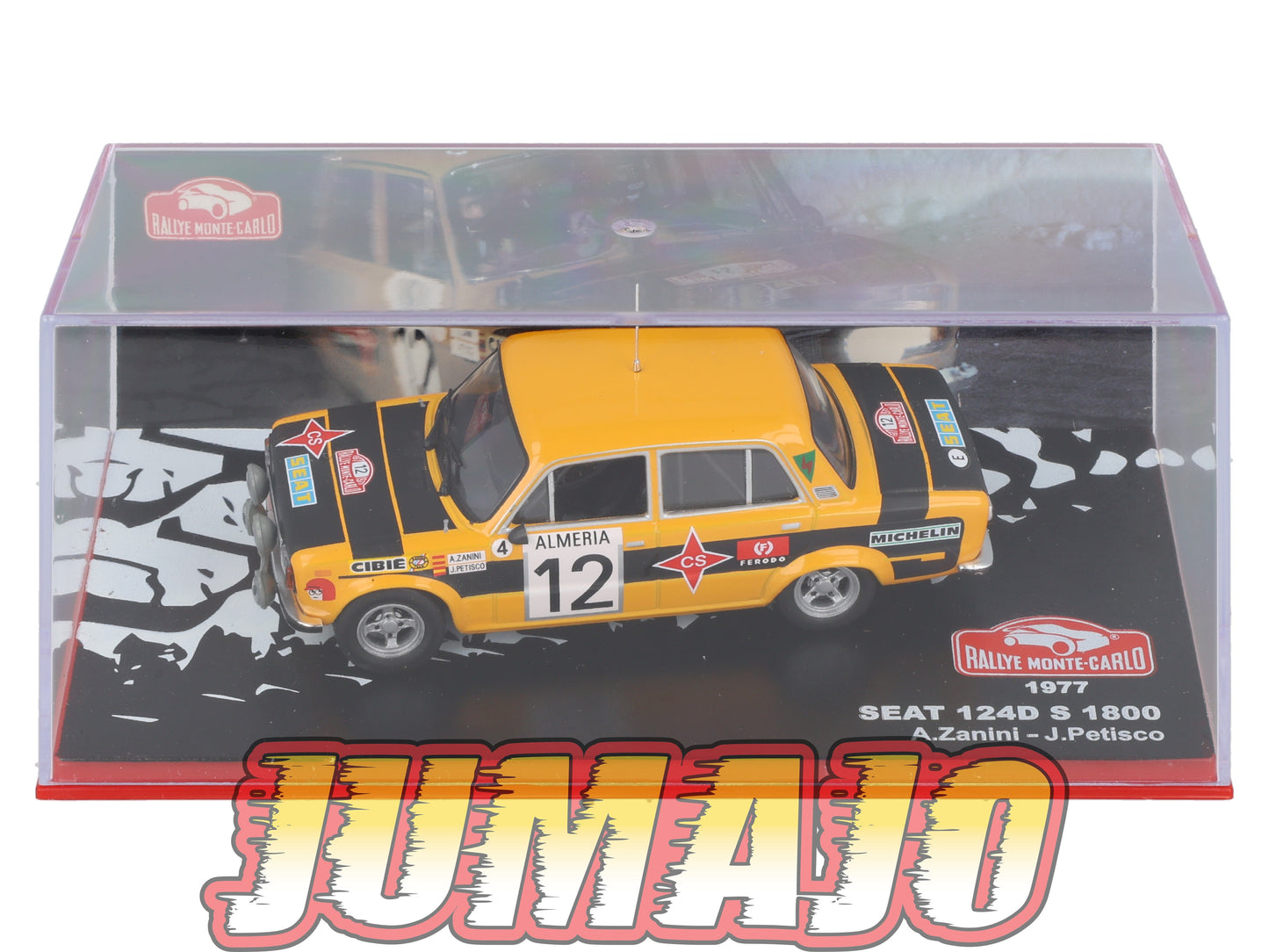 RMC25 Voiture 1/43 IXO Altaya RallyeMonte Carlo SEAT 124D S 1800 1977 #12 A.Zanini