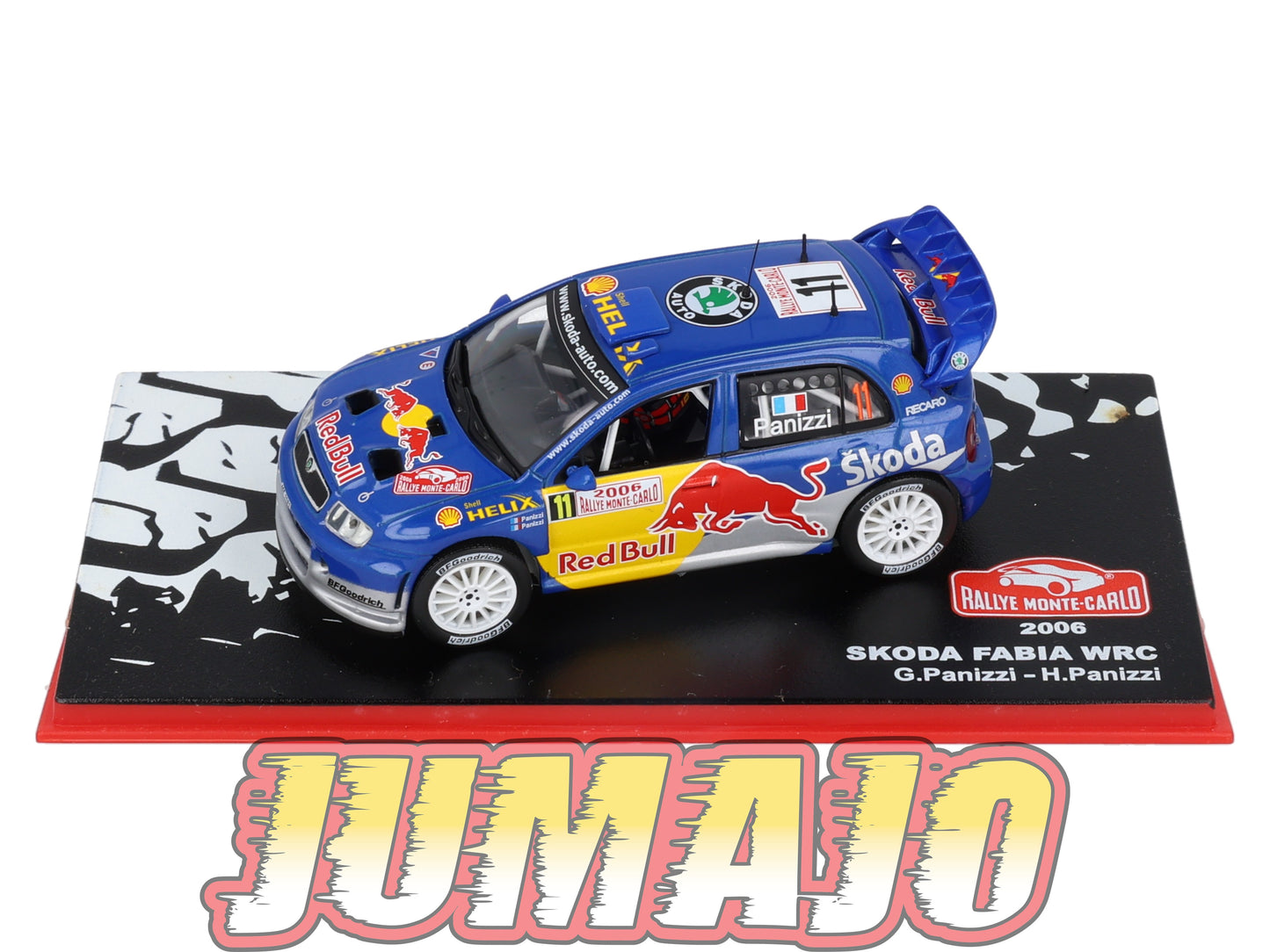 RMC28 Voiture 1/43 IXO Altaya Rallye Monte-Carlo SKODA Fabia WRC 2006 #11 G.Panizzi