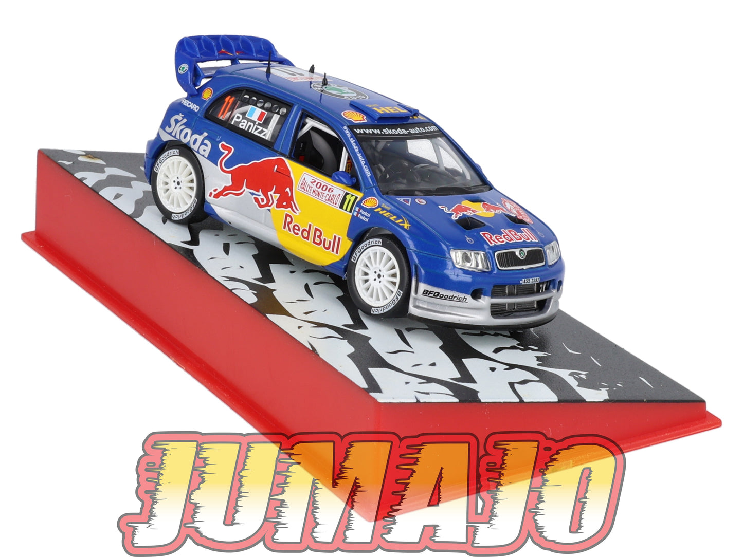 RMC28 Voiture 1/43 IXO Altaya Rallye Monte-Carlo SKODA Fabia WRC 2006 #11 G.Panizzi