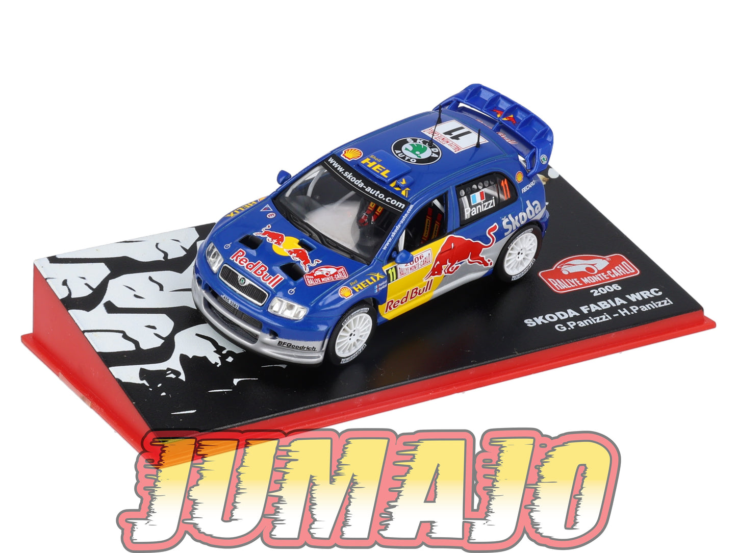 RMC28 Voiture 1/43 IXO Altaya Rallye Monte-Carlo SKODA Fabia WRC 2006 #11 G.Panizzi