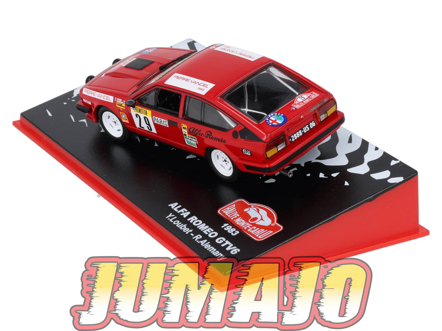 RMC29 Voiture 1/43 IXO Altaya Rallye Monte-carlo ALFA ROMEO GTV6 #29 Y.Loubet 1983