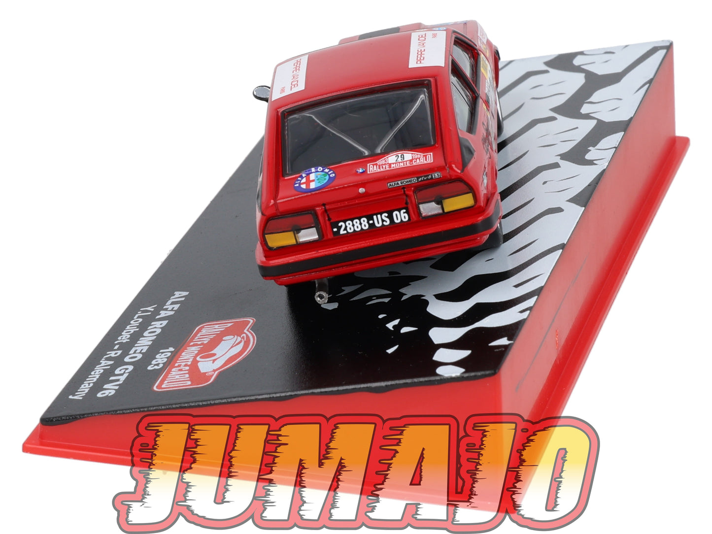 RMC29 Voiture 1/43 IXO Altaya Rallye Monte-carlo ALFA ROMEO GTV6 #29 Y.Loubet 1983