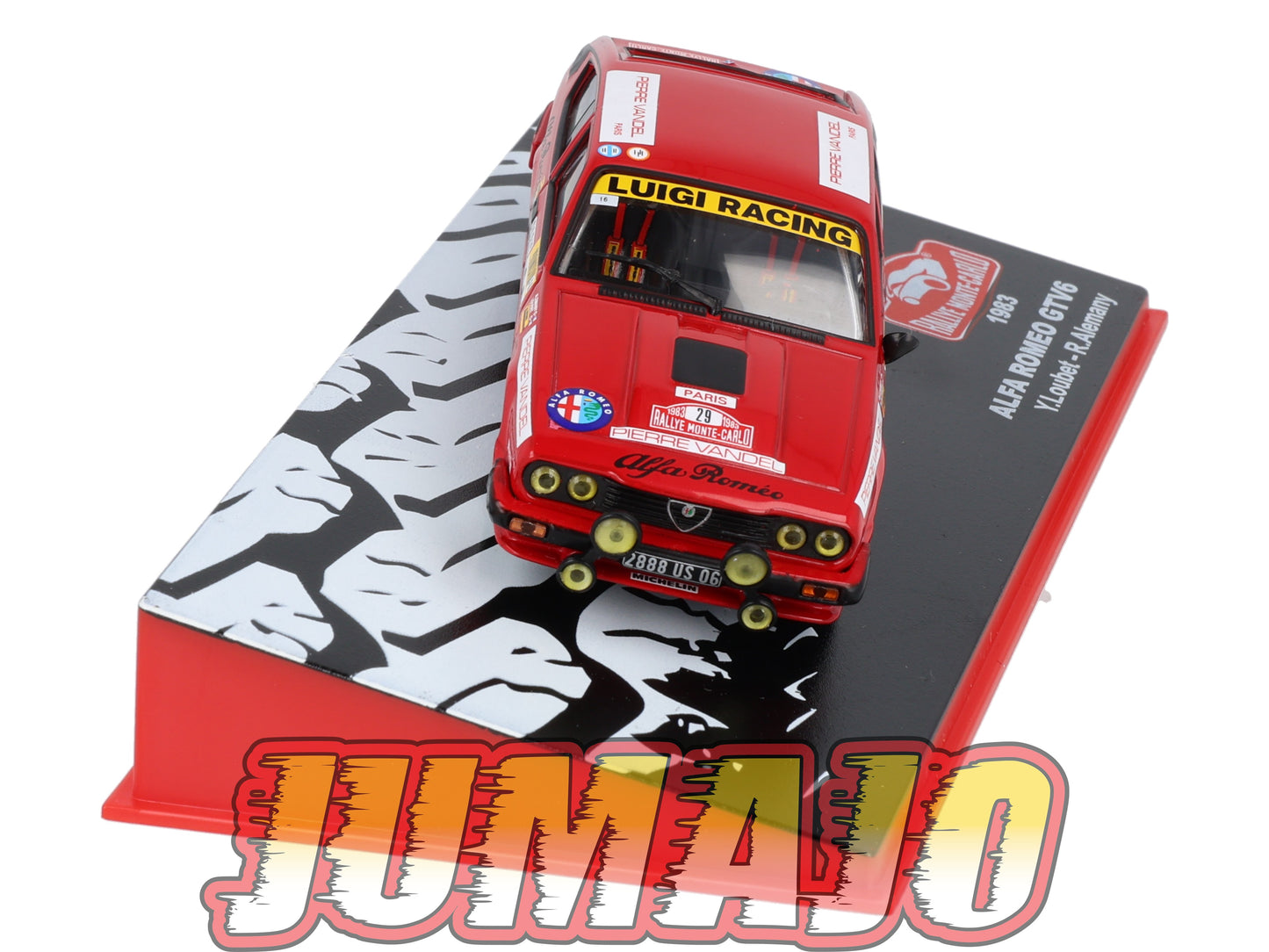 RMC29 Voiture 1/43 IXO Altaya Rallye Monte-carlo ALFA ROMEO GTV6 #29 Y.Loubet 1983