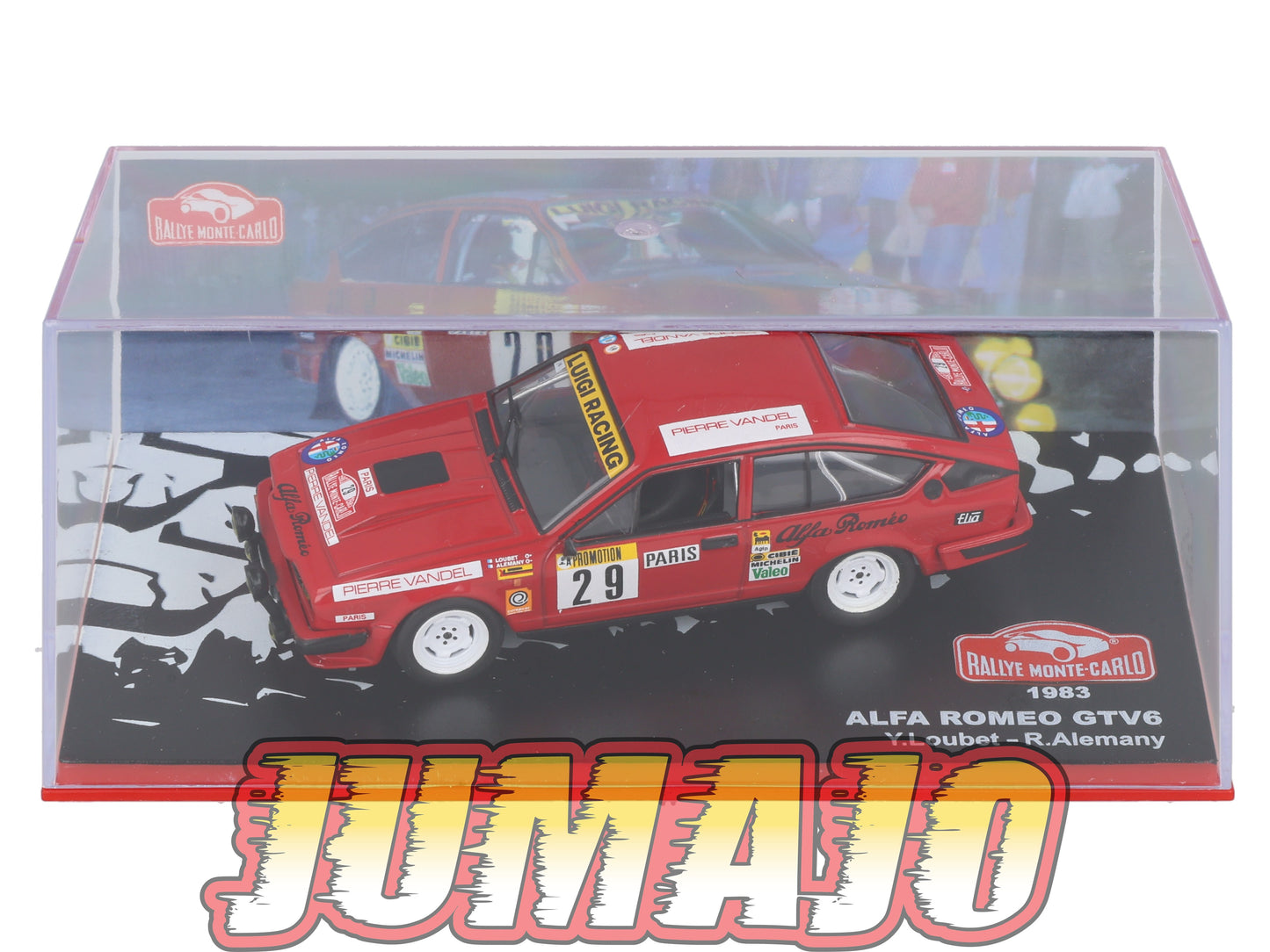 RMC29 Voiture 1/43 IXO Altaya Rallye Monte-carlo ALFA ROMEO GTV6 #29 Y.Loubet 1983