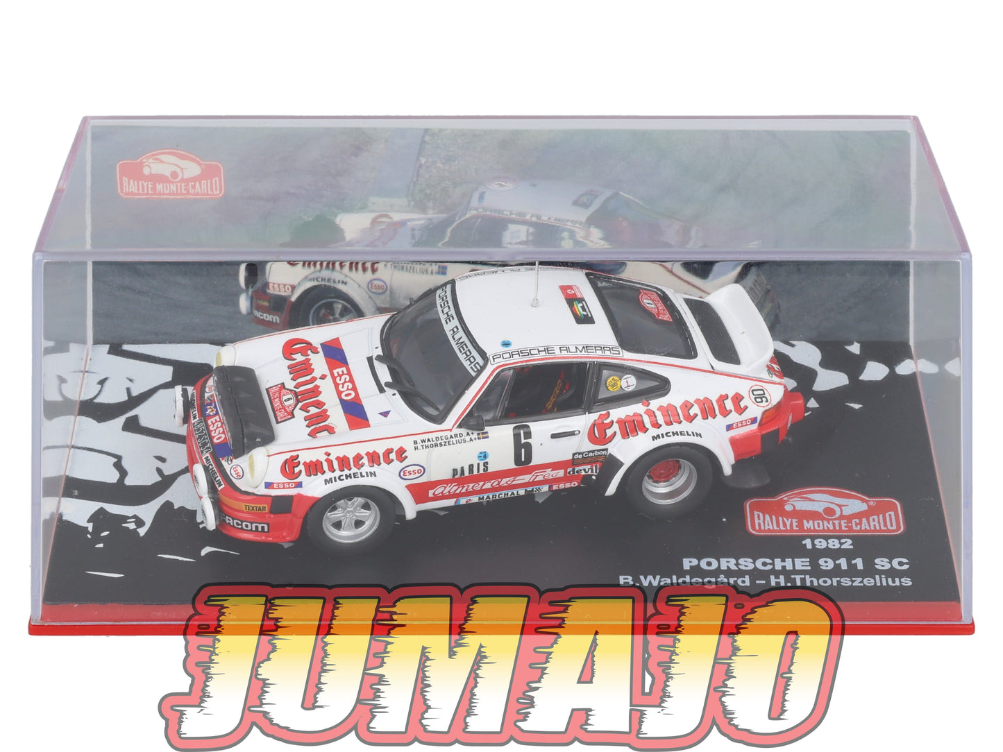 RMC35 Voiture 1/43 IXO Altaya Rallye Monte-Carlo PORSCHE 911 SC 1982 #6 B.Waldegard