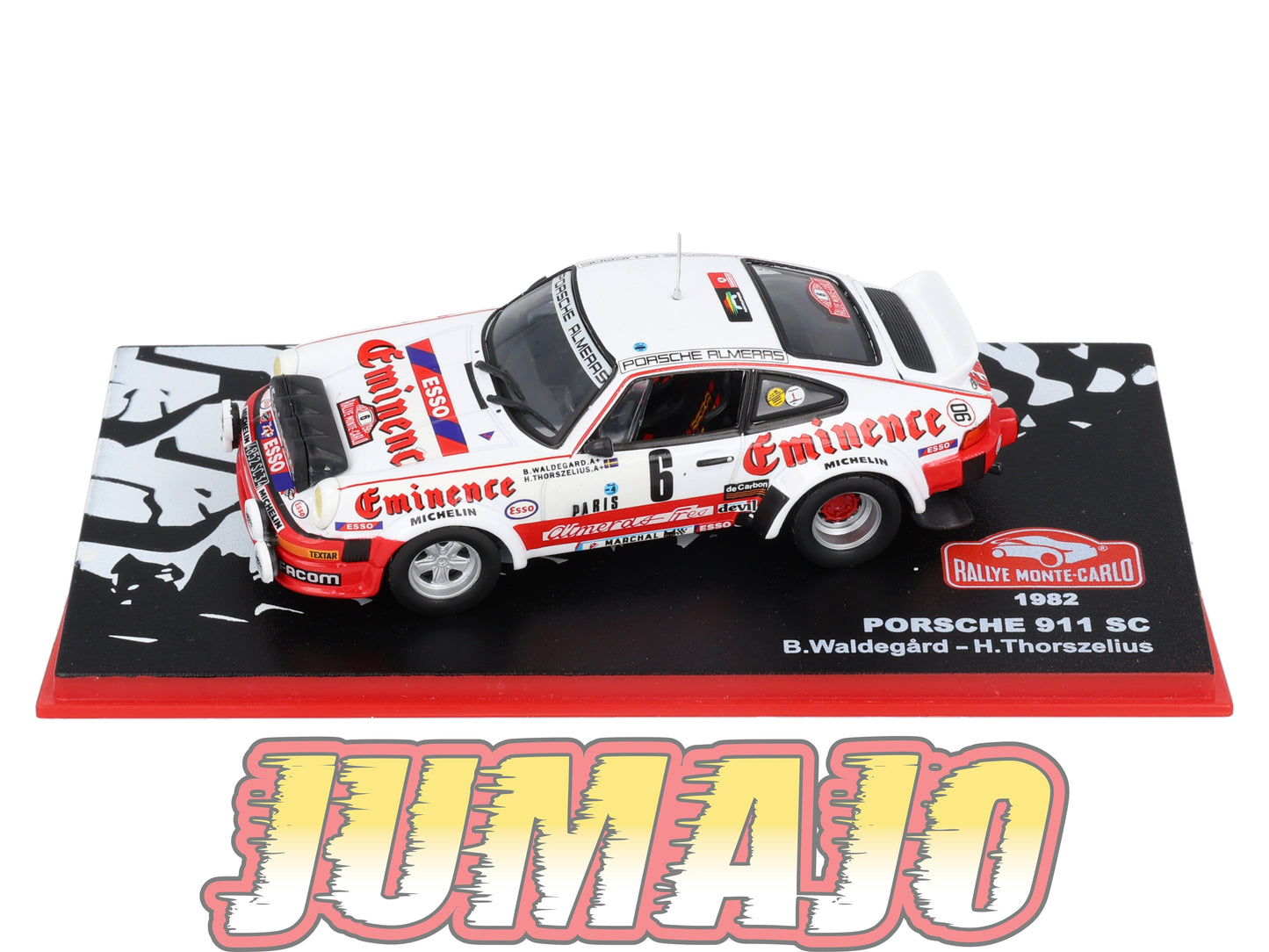 RMC35 Voiture 1/43 IXO Altaya Rallye Monte-Carlo PORSCHE 911 SC 1982 #6 B.Waldegard