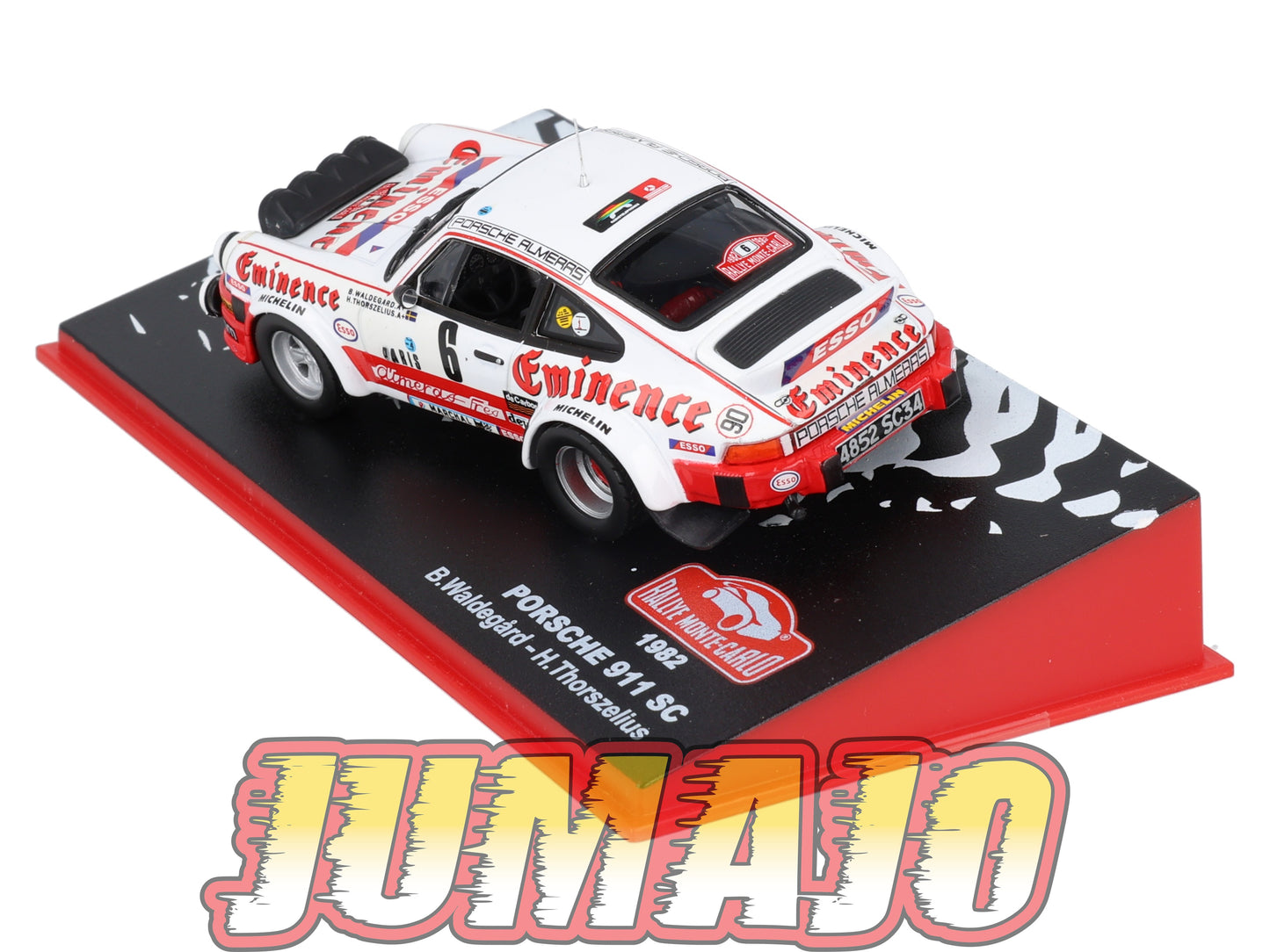 RMC35 Voiture 1/43 IXO Altaya Rallye Monte-Carlo PORSCHE 911 SC 1982 #6 B.Waldegard