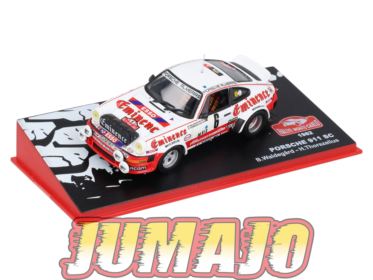 RMC35 Voiture 1/43 IXO Altaya Rallye Monte-Carlo PORSCHE 911 SC 1982 #6 B.Waldegard