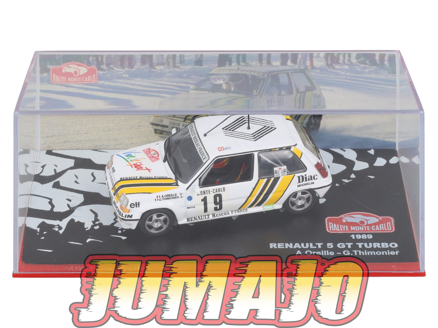 RMC39 Voiture 1/43 IXO Altaya Rallye monte-carlo RENAULT 5 GT Turbo 1989 #19 A.Oreille