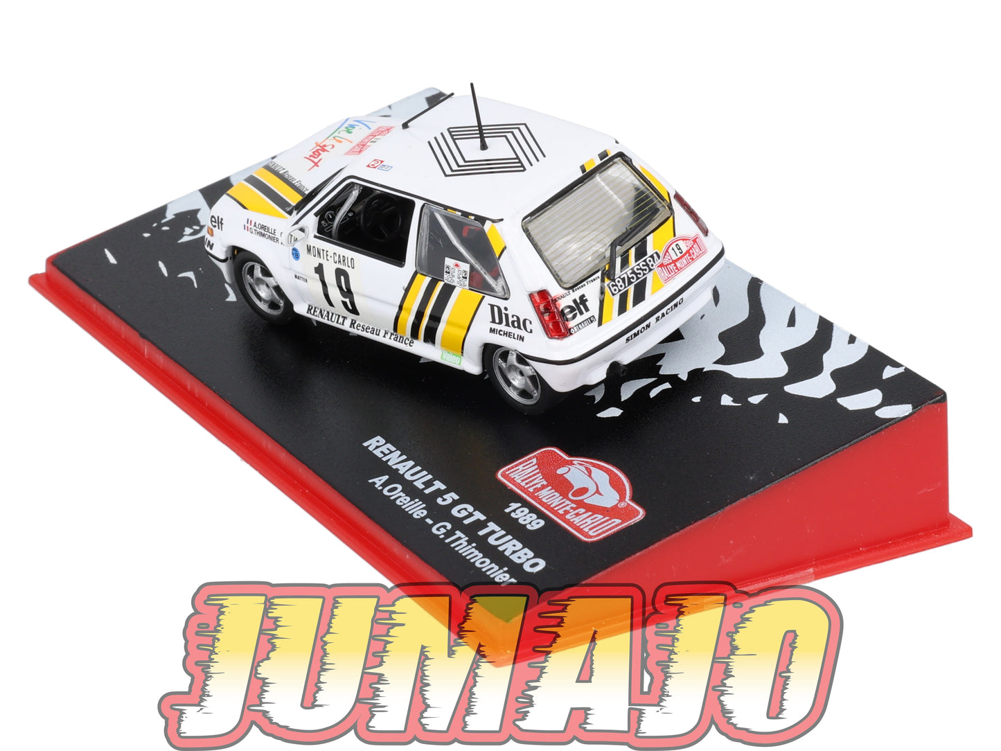 RMC39 Voiture 1/43 IXO Altaya Rallye monte-carlo RENAULT 5 GT Turbo 1989 #19 A.Oreille