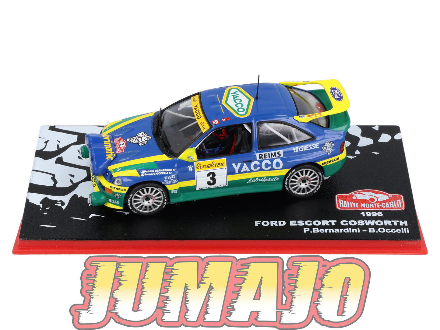RMC41 Voiture 1/43 IXO Altaya Rallye Monte-carlo FORD Escort Cosworth #3 P.Bernardini 1996