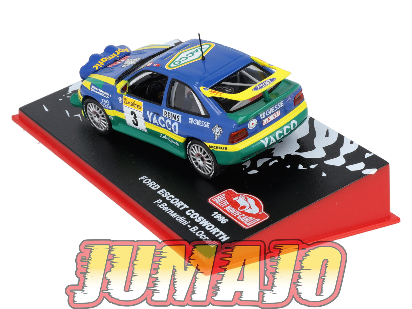 RMC41 Voiture 1/43 IXO Altaya Rallye Monte-carlo FORD Escort Cosworth #3 P.Bernardini 1996