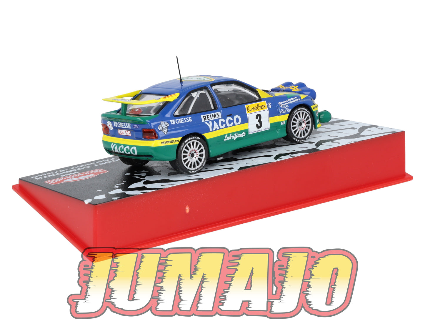 RMC41 Voiture 1/43 IXO Altaya Rallye Monte-carlo FORD Escort Cosworth #3 P.Bernardini 1996