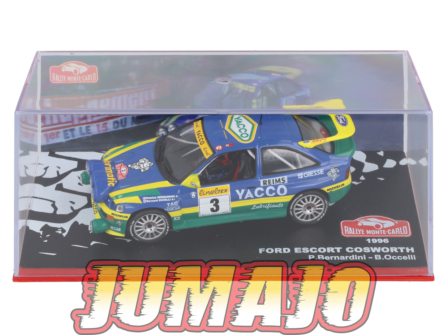 RMC41 Voiture 1/43 IXO Altaya Rallye Monte-carlo FORD Escort Cosworth #3 P.Bernardini 1996