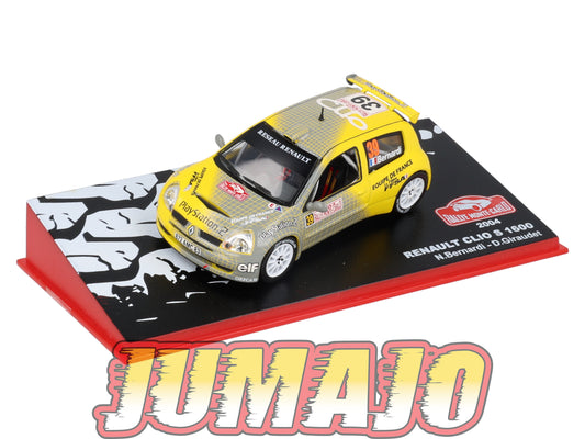 RMC42 Voiture 1/43 IXO Altaya Rallye Monte-Carlo RENAULT Clio S 1600 2004 #39 N.Bernardi