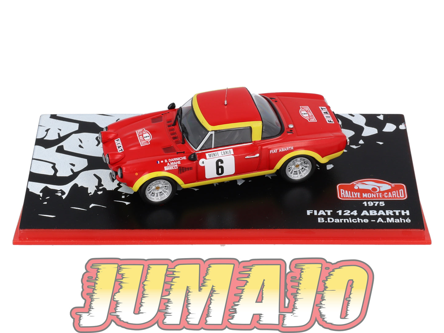 RMC46 Voiture 1/43 IXO Altaya Rallye Monte-carlo FIAT 124 Abarth 1975 #6 B.Darniche