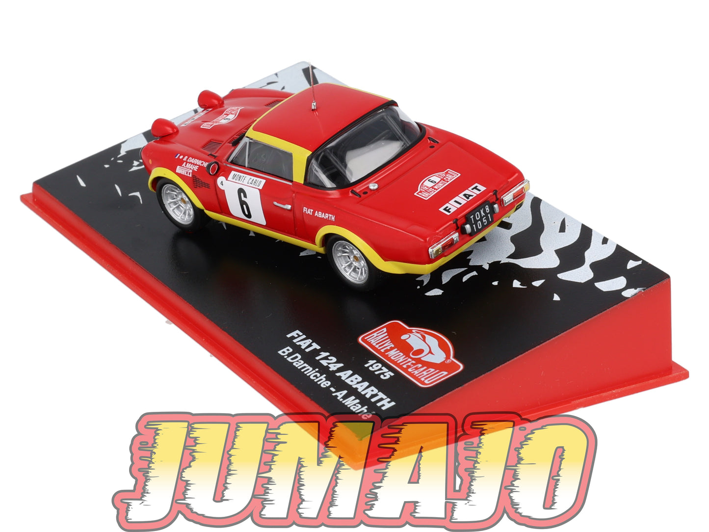 RMC46 Voiture 1/43 IXO Altaya Rallye Monte-carlo FIAT 124 Abarth 1975 #6 B.Darniche