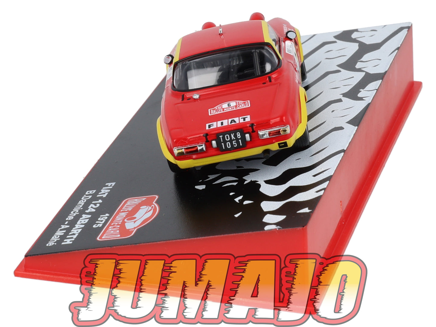 RMC46 Voiture 1/43 IXO Altaya Rallye Monte-carlo FIAT 124 Abarth 1975 #6 B.Darniche