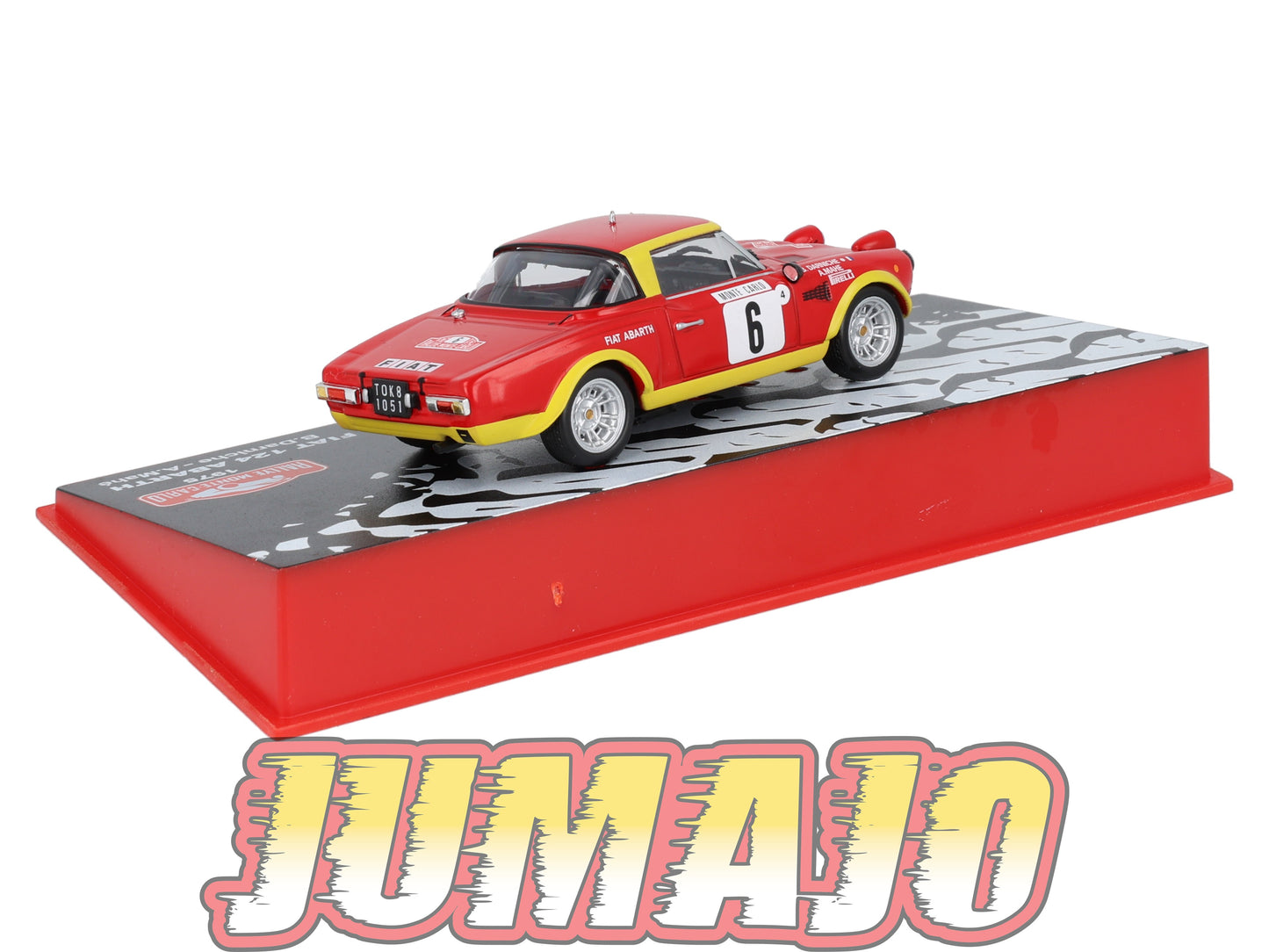 RMC46 Voiture 1/43 IXO Altaya Rallye Monte-carlo FIAT 124 Abarth 1975 #6 B.Darniche