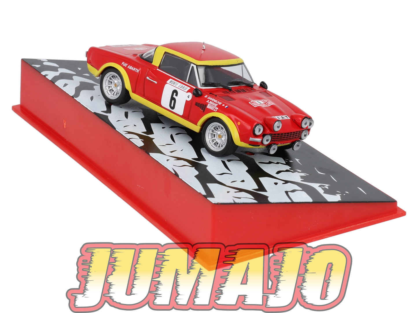 RMC46 Voiture 1/43 IXO Altaya Rallye Monte-carlo FIAT 124 Abarth 1975 #6 B.Darniche
