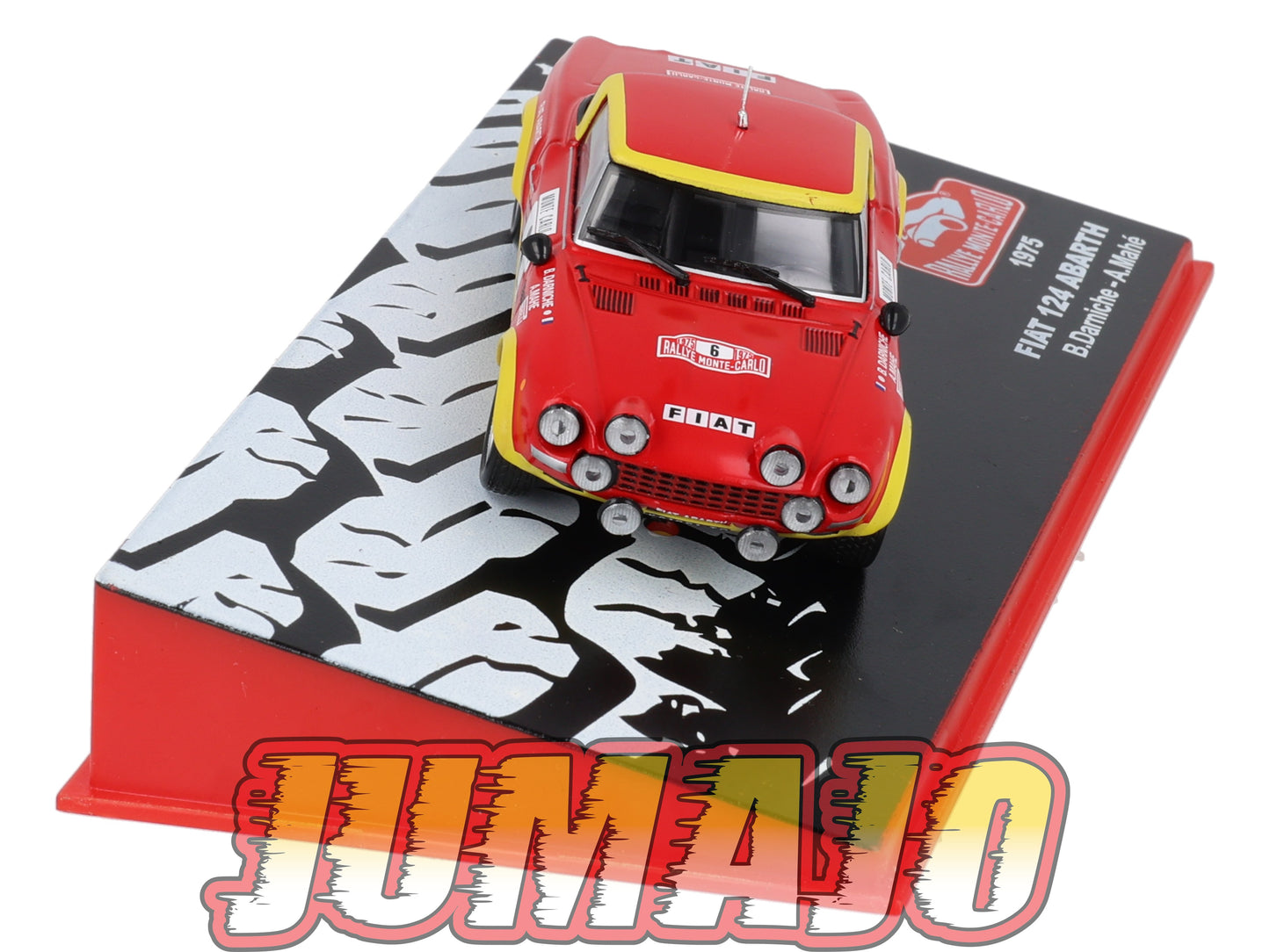 RMC46 Voiture 1/43 IXO Altaya Rallye Monte-carlo FIAT 124 Abarth 1975 #6 B.Darniche