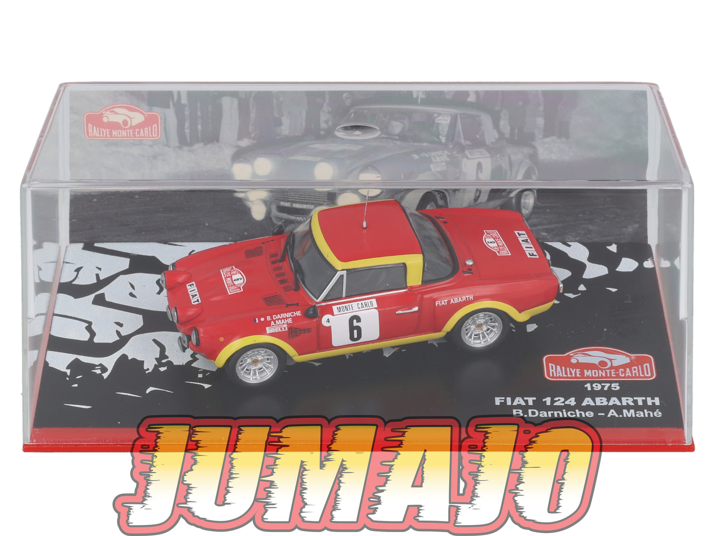 RMC46 Voiture 1/43 IXO Altaya Rallye Monte-carlo FIAT 124 Abarth 1975 #6 B.Darniche