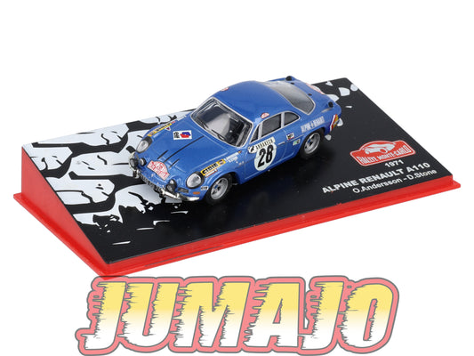 RMC48 Voiture 1/43 IXO Altaya Rallye Monte-Carlo RENAULT Alpine A110 1971 #28 O.Andersson